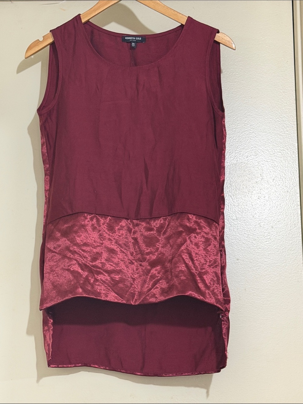 Kenneth Cole satin sleeveless top